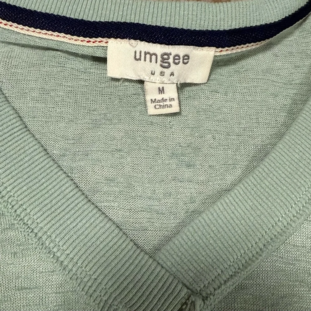 Umgee Mint Green V-Neck Shirt - Picture 5 of 6